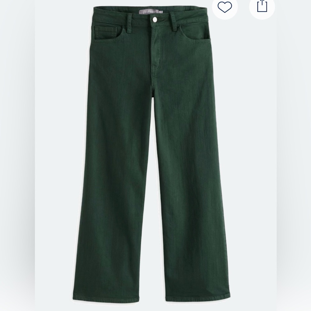 Just USA Deep Green Straight Jeans
